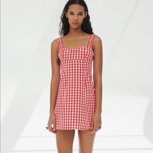 Zara Red Gingham Check Dress